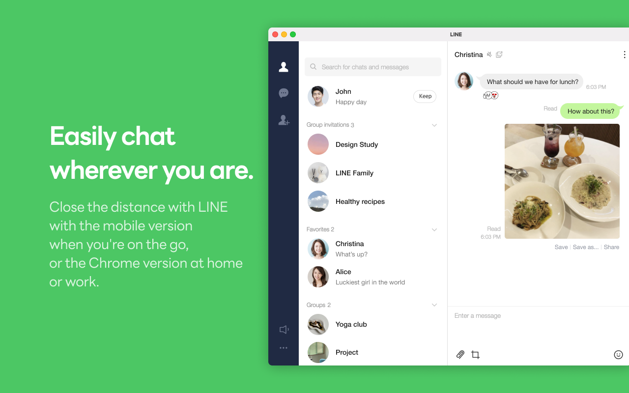 LINE account screening